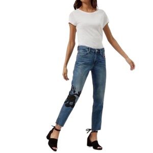 Scotch& Soda x Felix the Cat Blue High-Rise Bandit Slim Tapered Jeans Size 26